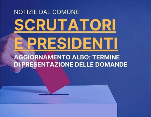 AVVISO PUBBLICO PER L’ISCRIZIONE ALL’ALBO DEI PRESIDENTI DI SEGGIO E SCRUTATORI