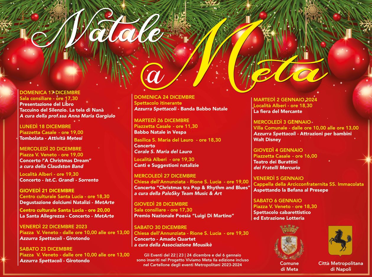 Natale 2023: Il Cartellone degli eventi