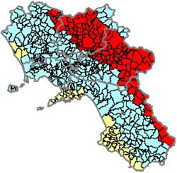 rischio sismico nella regione Campania